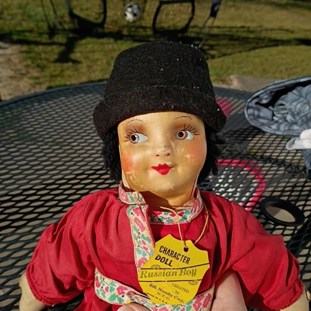 Vintage 1939 World Fair Character Doll Russian Boy